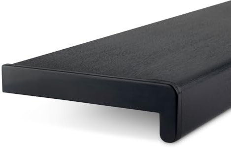 TJ Fensterbank Innen Kunststoff Graphit Optik / 10 x 70 cm Fensterbank inkl. Seitenabschluss/PVC Fensterbank nach Maß/Fensterbank Innen kratzfest und feuchtigkeitsundurchlässig