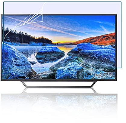 Protector de pantalla antideslumbrante - Anti luz azul/Protección UV/Protección ocular Filtro de pantalla de TV - para monitor de escritorio Pantalla curva/Transparente (Clear 50 Inches 1101x620mm)