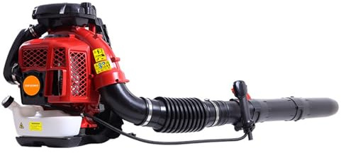 Gaslövblåsare, 80 cc 2-takts ryggsäck lövblås med 900 CFM, 2,3 L tank stor luftvolym och gasdriven ergonomisk design, trädgårdsblås för stadsrengöring svepande löv på våren