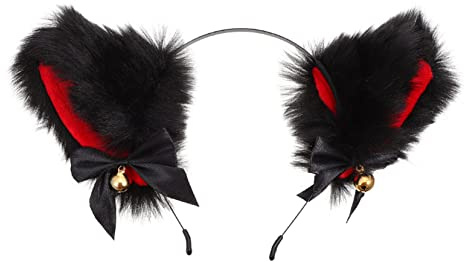 Diadema Orejas de Gato para Cosplay, Negra, Ligera