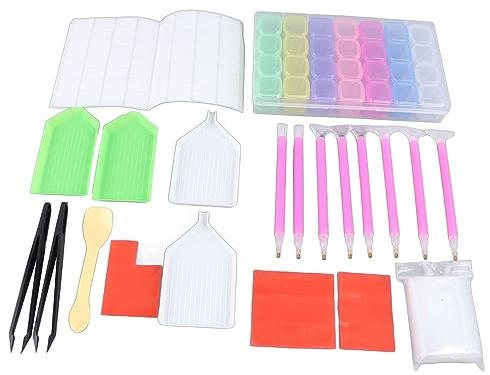 88st DIY Diamond Painting Tools Kit, 5D Rhinestone Målning Tillbehör för Diamond Art Craft, Rhinestones Organizer Box för nybörjare