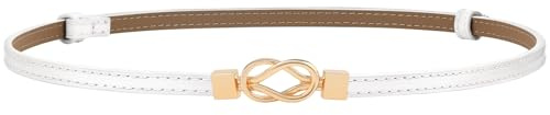VONMELLI Cintura Donna in Pelle Pu Moda Regolabile Cintura Sottile per Abiti Cinture Donna Eleganti con Oro Cintura Vita Alta Donna Cintura Gioiello Donna per Vestito Pantaloni Jeans