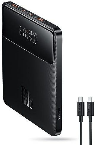 Baseus Powerbank 20000mAh 100W PD Schlanker externer Akku QC 4.0 Schnellladegerät, Blade H1 für Laptops, MacBook, iPad, iPhone 16 15 pro max, Switch, Steam Deck, Samsung Galaxy, AirPods, 2024 Upgraded