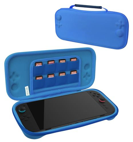 Hermitshell Nintendo Switch 2 Controller Hard Travel Case (Case Only) (Sizes: Small/Large) (Blue, Small)