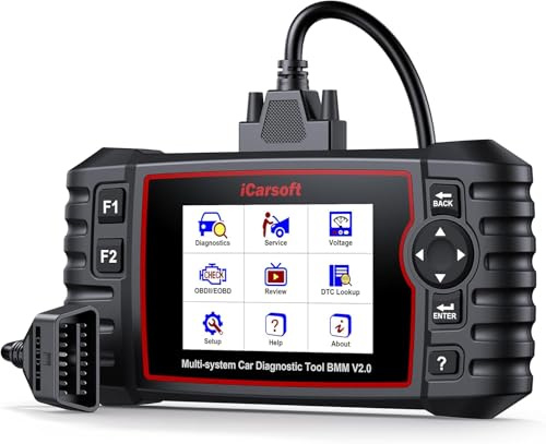 iCarsoft 2025 BMM V2.0 OBD2 Scanner for BMW/Mini/Rolls-Royce, Full System Diagnostic Tool Code Reader with 9 Resets-Oil/SAS/EPB/BMS/ETC/D.P.F/BLD/INJ/TPMS, AutoVIN Battery Test, Lifetime Update