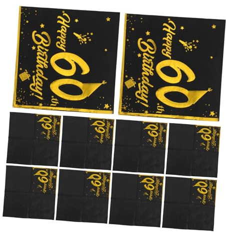 Mipcase 40pezzi Tovaglioli di Carta per Compleanno per Feste di Compleanno Tovaglioli Usa e Getta Eleganti e Morbidi per Decorazioni di Festa