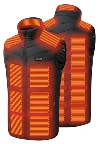 Gilet Chauffant pour Homme Femme, Veste Chauffante Sans Manche Électrique , Blouson De Chasse Thermique électriques Hiver,Veste Vêtements Chauffé pour Randonnée Chasse Activités de Plein Air
