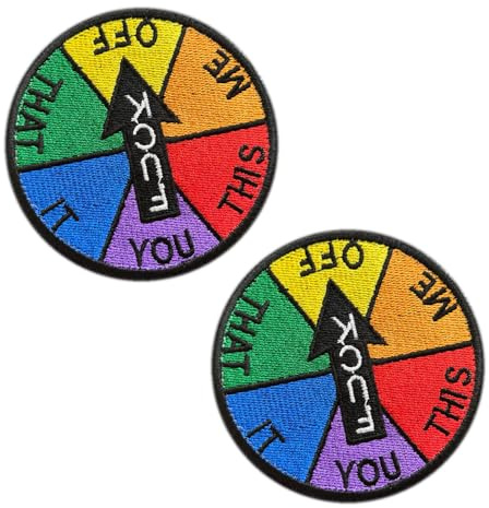 2 piezas de FXXK Off, This, That, Me, You...Funny Tactical Hook & Loop Emblema Moral Aplique para decorar o reparar bricolaje para ropa de motociclista, chaqueta, vaqueros, mochilas