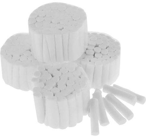 PAMINGONO 200 Rollos de Algodón para Tatuajes Labiales y Micropigmentación Absorbentes Desechables y Suaves Tamaño Estándar Kit 4 Paquetes de 50 Unidades Uso Profesional y Doméstico