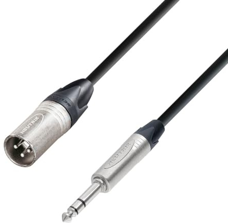 Adam Hall Cables 5 STAR BMV 0150 – mikrofonkabel Neutrik XLR hane till 6,3 mm jack stereo 1,5 m