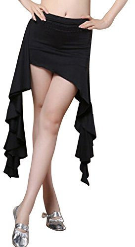 Doubleer Bauchtanz Hüfte Warp, Irregulär Latein Tanzen Hüfttuch Röcke Tanz Party Kostüm Frauen Tanzen Kleidung