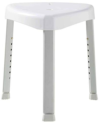 Tiger Libra Badhocker, ABS + Metall, weiß/Chrom matt, 44 x 44 cm