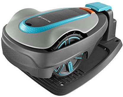 Gardena SILENO City:Rasenmäher für bis zu 500 m qm Rasenfläche, Neigung bis zu 25 %, Schnitthöhe 20-50 mm, LCD-Display, Diebstahlschutz,inkl. Begrenzungsdraht, Haken und Kupplung(15002-28),UK-Version