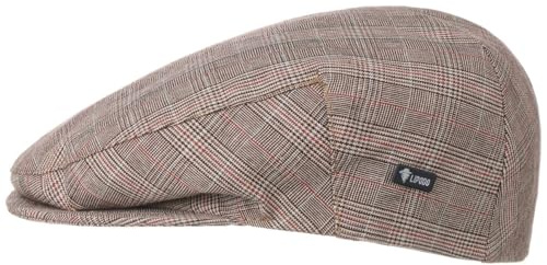 Lipodo Devron Ruta Flat Cap Herrar - Made in Italy bomullskeps keps med skärm, foder Sommar Vår-sommar - 59 cm beige