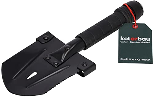 KOTARBAU® Pala plegable de acero negro 29 cm