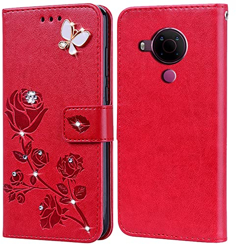 BIIULHCI Mobile Phone Case for Nokia 5.4/Nokia 3.4 Protective Case, PU Leather Case Protective Cover for Nokia 5.4 Flip Wallet Mobile Phone Case Cover