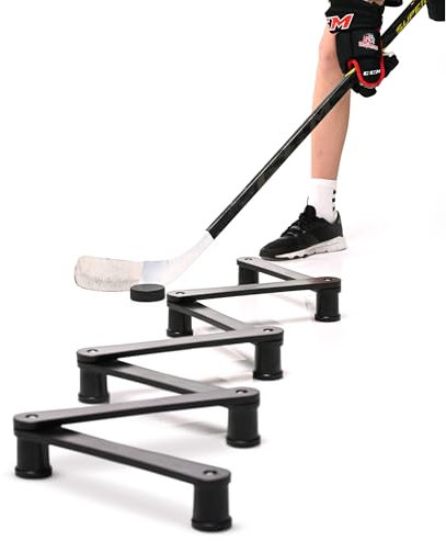ACE HOCKEY Snake 7 Lätt träningshjälp för puckkontroll, gatuhockeyträning, reaktionstid och koordination, hållbar, bärbar och justerbar