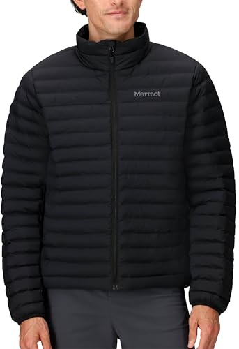 Marmot Uomo Echo Featherless Jacket, Giacca da Escursioni Isolata, Leggero Capotto Funzionale Idrorepellente, Parka Imbottita, Outdoor Antivento, Black, XL