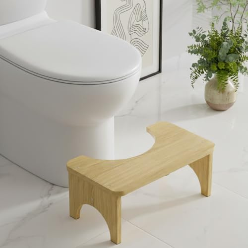 DTXDTech Squatting Potty Step Footstool, Bamboo Toilet Stool, Assisted Toilet Stool, Poop Stool, Healthy Bowel Movement，Your Nice Helper