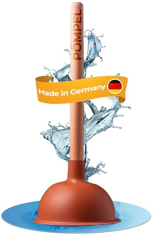 Der Pömpel I Pümpel, Saugglocke Abfluss 110mm groß, Perfekter Abflussreiniger für Dusche, Toilette, Badewanne oder Waschbecken, Pömpel Abfluss in top Handwerksqualität Made in Germany von aquabook