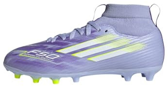 adidas Unisex Kinder F50 SPARKFUSION League W Mid Firm Artificial Ground Football Boots Kids Fußballschuhe, Violet Tone/Lucid Lemon/Purple Rush