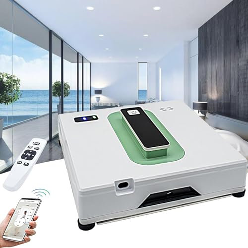 Robot AutomáTico De Limpieza De Ventanas, 6,8 Cm, Ultrafino, EvitacióN Inteligente De ObstáCulos, Aspirador AutomáTico De Ventanas Para Espejos Grandes, Paredes De