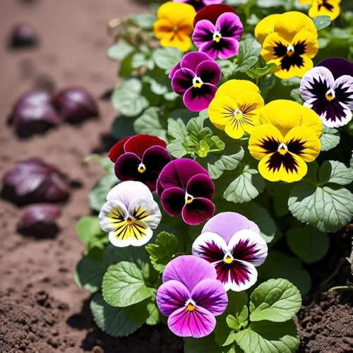 stiefmütterchen samen bio - pflanzen garten winterharte balkonpflanzen balkon exotische pflanzen winterhart hängepflanzen winterhart mehrjährig balkonpflanzen deko wohnzimmer 200pcs