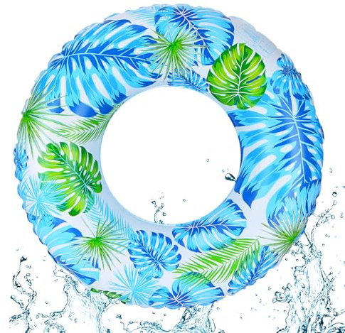 GUBOOM Anillo de Natación Inflable, Anillo de natación Inflable para Niños, Flotador Inflable, Anillo de Natación Duradero, Fiestas de Verano Junto a la Piscina (H)