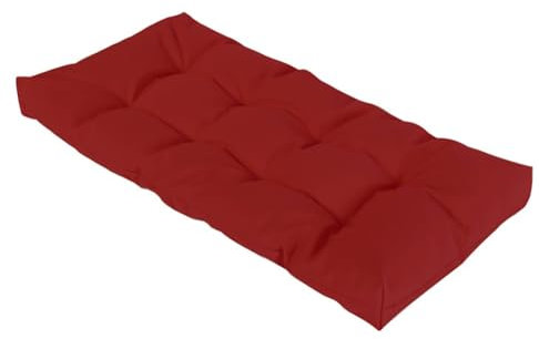 Impermeable Cojín de Banco de jardín De Exterior 40/45/50/60cm, Antideslizante 8cm Cojín De Muebles para Terraza Balancearse Silla Ventana Salediza(Red,170x50cm)