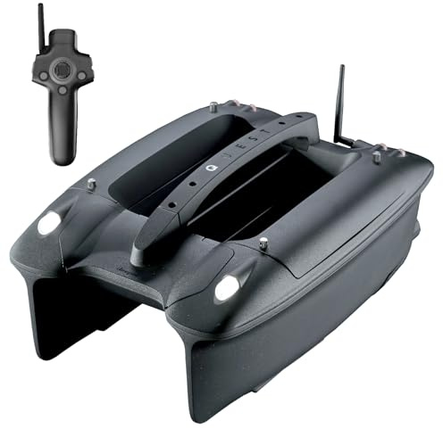 Deeper Quest Barca per esche da pesca con CHIRP Sonar, batteria fino a 7 ore, pilota auto GPS e sistema di consegna silenzioso per la pesca alla carpa