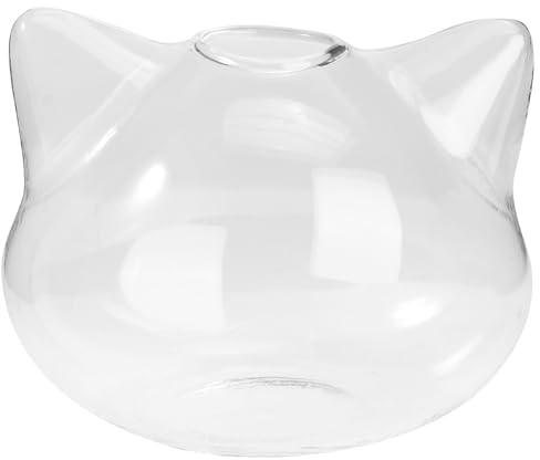 iplusmile Kreative Katzen Glasvase Hydroponischer Blumenbehälter aus Hochborosilikat Glas Tischvase für Wohnraumdeko