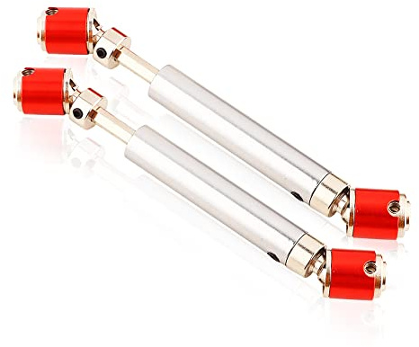 Eje de transmisión de 2 piezas, actualización CVD de eje de transmisión universal de acero inoxidable de 110-155 mm para SCX10 CC01 D90 D110 RC Crawler