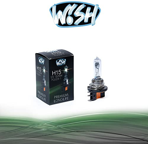 Wish® H15 LongLife 12V 15/55W PGJ23t-1 Halogen Glühbirne Lampe Scheinwerferlampe (H15 LongLife Einzelpack)