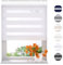 Radeco® Doppelrollo mit Kassette 180 x 240 cm (BxH) weiß, Blickdicht oder Transparent, ohne Bohren möglich, doppelrollo wandmontage, Duo Rollo, doppelrollo 180 cm breit