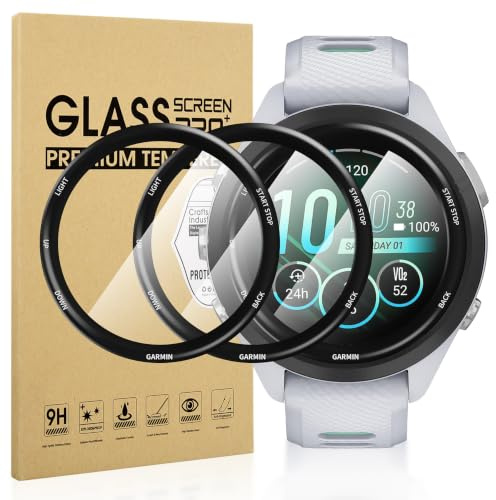 Diruite 3 Pack Schermbeschermer för Garmin Forerunner 265S Skärmskydd,HD Glas Skyddsfilm för Garmin Forerunner 265S Screen Protector[Repsäker] | HD transparent PMMA mjuk film skärmskydd, repskyddande, ingen bubbelfri, hög känslighet, oljesäker, ultratunn