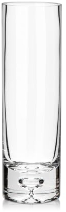 25CM Dekovase Glasvase Zylindrisch Vasen Kristallklare Blumenvase Tischvase für Hochzeit Home Office Fensterbank Dekor Geschenk, Ø 7,5CM