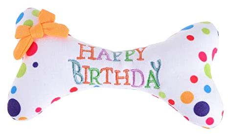 Milisten Plüschknochen Alles Zum Geburtstag Hundespielzeug Plüsch-hundespielzeug Lustige Knochen Hundekuchen Knochen Kauen Spielzeug Reinigen Kauspielzeug Füllung Beruhige Den Hund