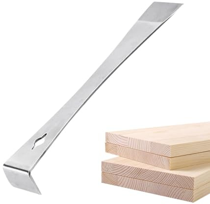 1 petit pied-de-biche en acier inoxydable de 26 cm - Grattoir de barre de biche en acier inoxydable - Grattoir de poche en métal - Outil pratique pour enlever la peinture et couper le miel