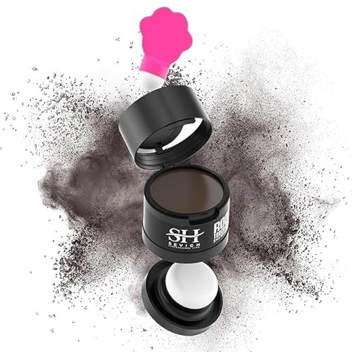 Sevich Root Powder 2.0 - Hairline Powder Waterproof for Women and Men，espesor De Raíces Para Cabello Fino，48 Horas De Maquillaje De Larga Duración，4g Marrón Oscuro
