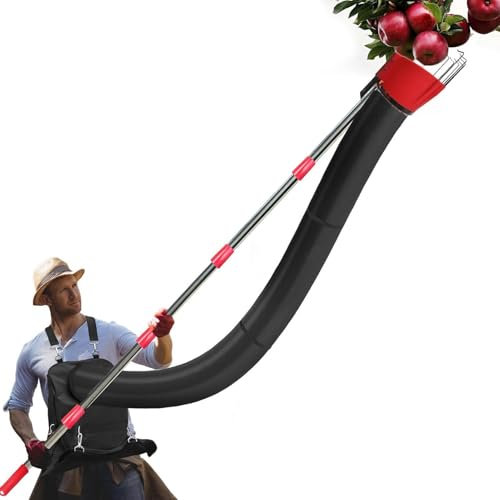 Recolector de frutas profesional,Recolector de árboles frutales - Equipo de recolección de frutas Recogedor de longitud ajustable de árbol de 13 pies | Recogedor De Naranjas Ajustable Con Embudo Recol