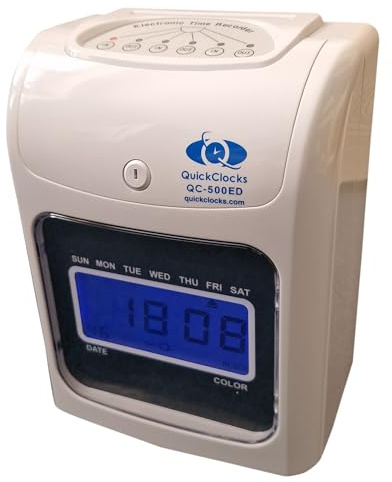 QuickClocks Orologio per timbri QC500ED per piccole imprese timbracartellini dipendenti