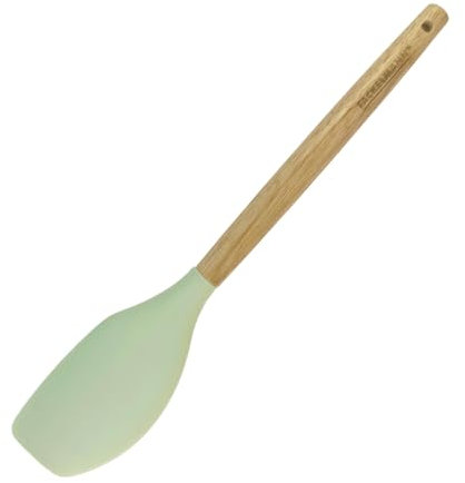 Fackelmann Spatola in silicone, spatola da cucina con manico in legno, temperatura massima consigliata 230°C, utensile da lavare a mano, dimensione 31,5x8x5 cm, Linea Ocean