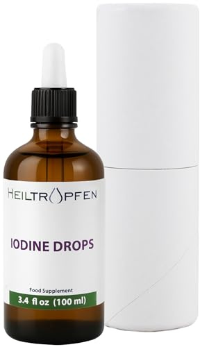 Gouttes d'iode 100 ml | Complément alimentaire | Ingrédients de qualité pharmaceutique | Iodure de potassium | Lugol | Analyse effectuée par un laboratoire tiers | Heiltropfen®