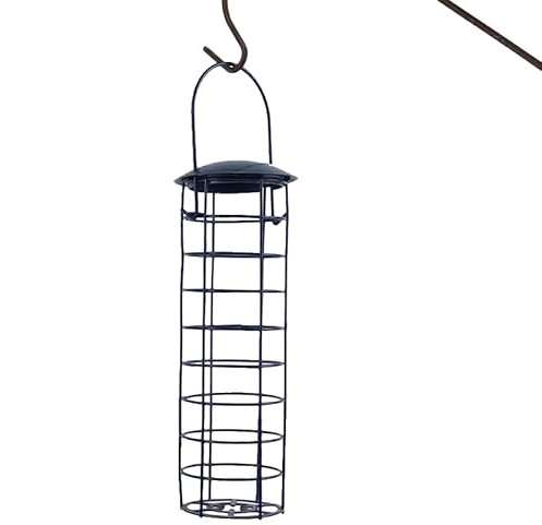 mangiatoia, mangiatoia per palline da esterno – Supporto per palla di grasso in ferro selvatico da appendere per esterno, contenitore per albero da giardino, mangiatoia per uccelli Unico, Fab