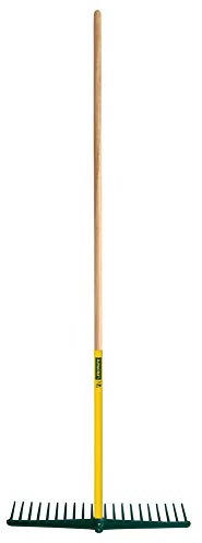 Leborgne, Râteau en Polymère, 20 dents, Tout Usage, Manche en Bois Certifié PEFS 100%, Robustesse et durabilité, Grande largeur de travail (63 cm), Outil 2 en 1 : râtissage + nivelage