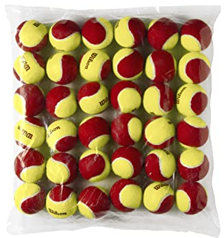 Wilson Tennisbälle Starter Red für Kinder, gelb/rot, 36er Pack, WRT13700B