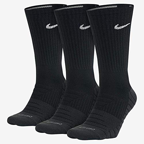 Nike Unisex Dry (3 Paar) Crew trainingssocken 3 Paar , Schwarz, M EU
