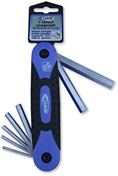 Labor 17201 Chiavi Esagonali Normali, 7 Pezzi, Cromo Vanadio