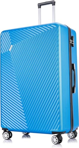 FLYMAX 32 Extra Large Suitcase 4 Wheel Lightweight Suitcases Luggage Hard Shell ABS Travel Case Hold Check in Fits 23kg - 35kg + 3 Digit Lock + 1 Year Warranty 125 Litre Capacity