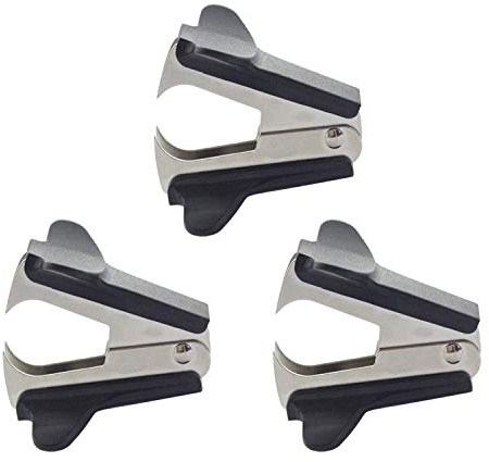 3 Pack Black Staple Remover, Lightweight Staple Puller Tool Set